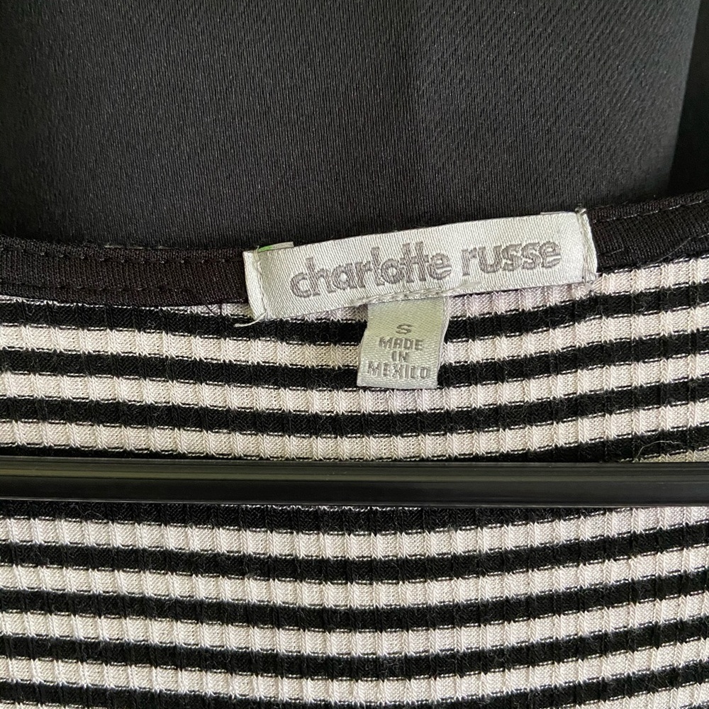 Striped body suit